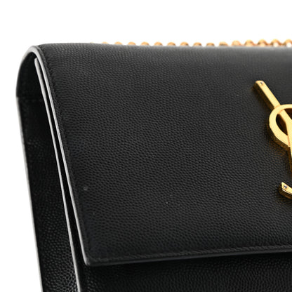 Saint Laurent Grain De Poudre Small Monogram Kate Satchel Black 12 of 12