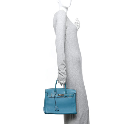 Hermes Togo Birkin 30 Blue Jean 2 of 13