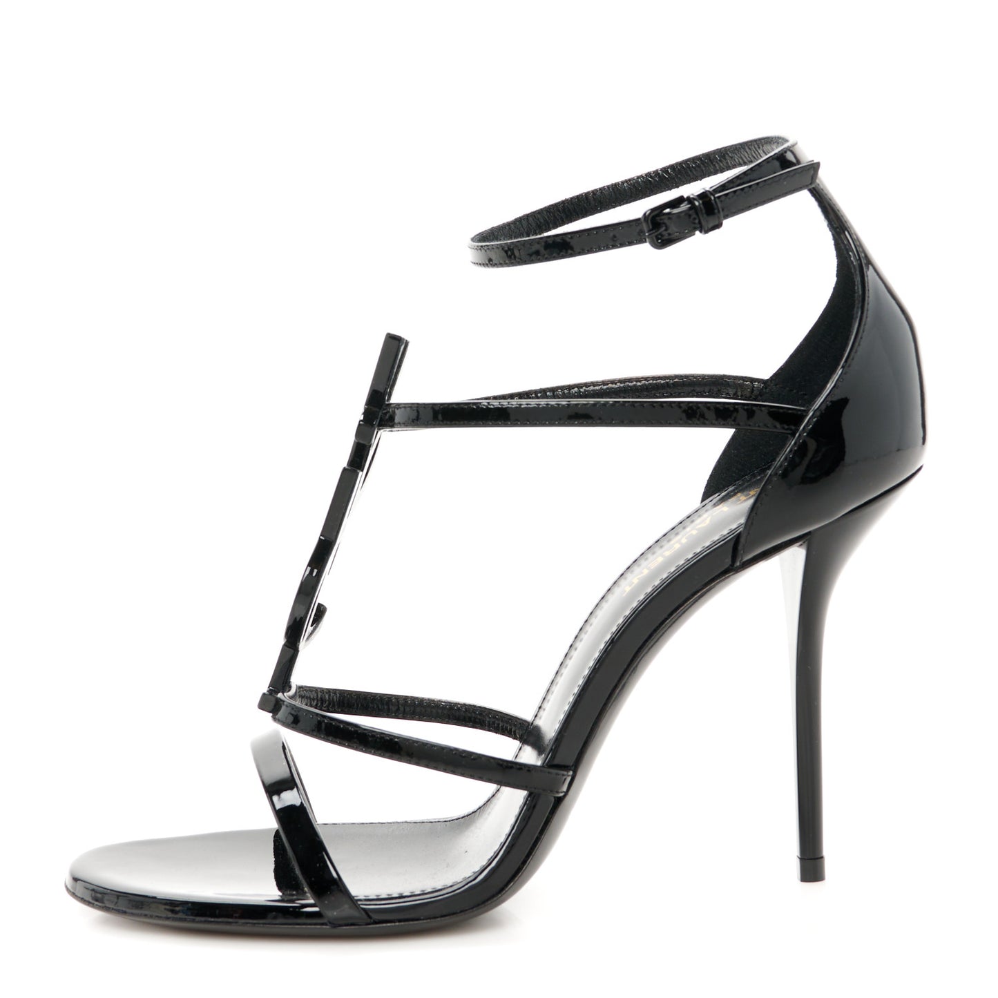 Patent Cassandra 100 Ankle Strap Sandals 38.5 Black