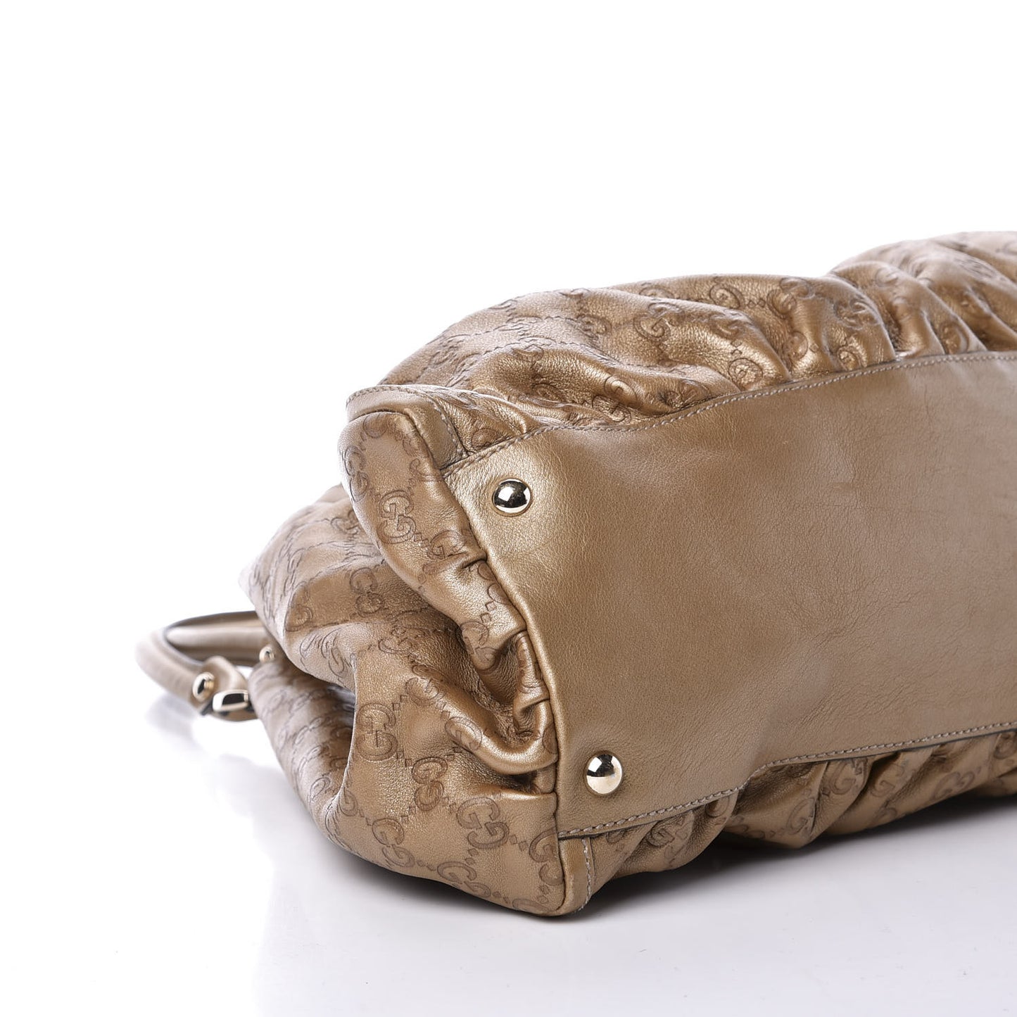Guccissima Large D Ring Shoulder Bag Gold