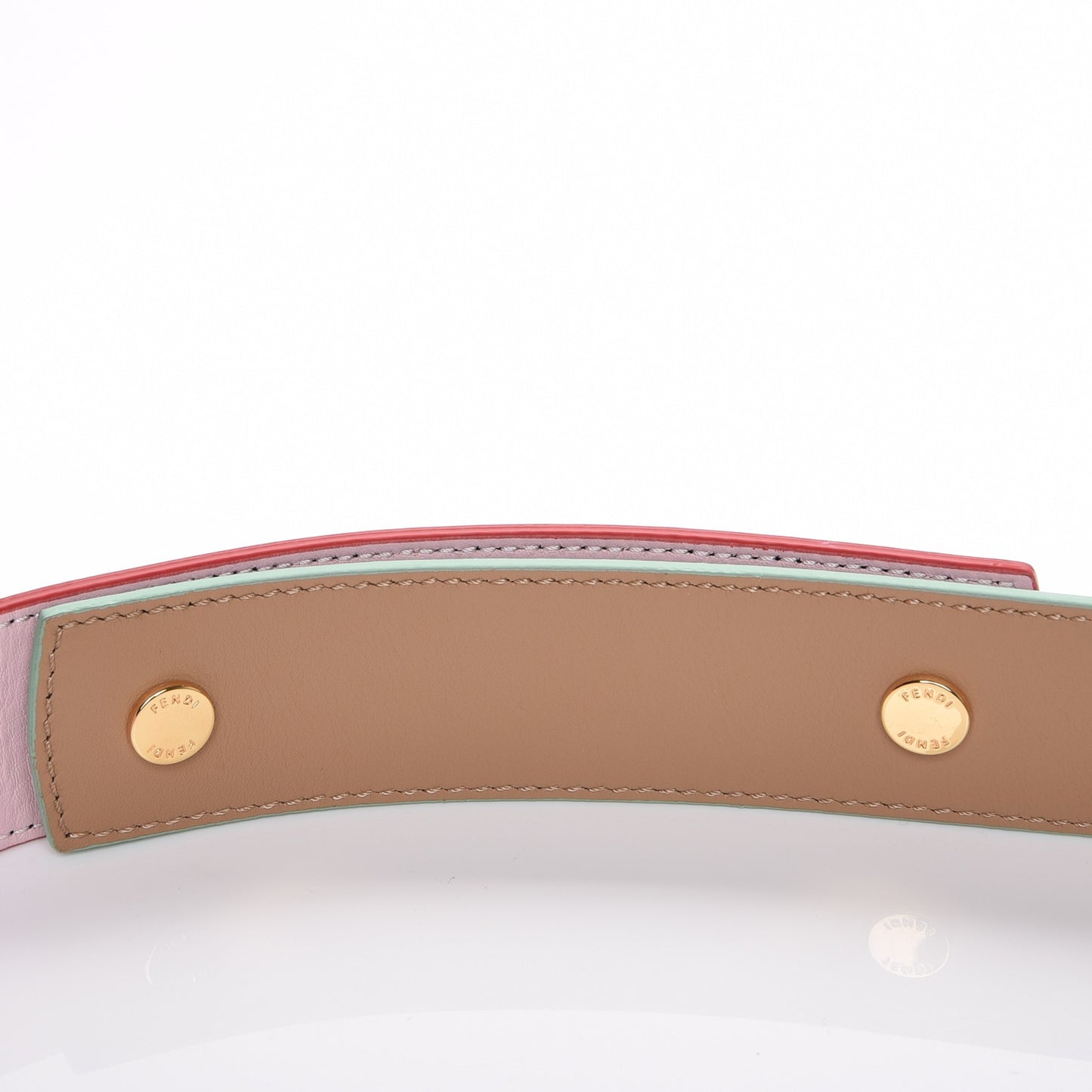 Vitello Dolce Tri-Color Buttoned Strap You Black Peonia Cuoio