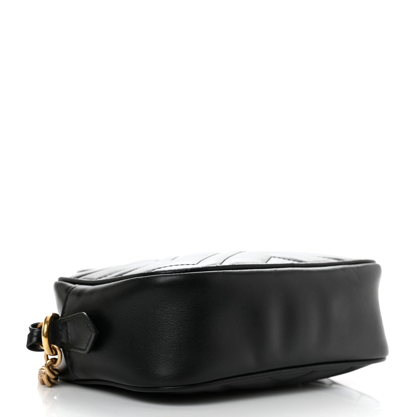 Calfskin Matelasse Mini GG Marmont Chain Shoulder Bag Black