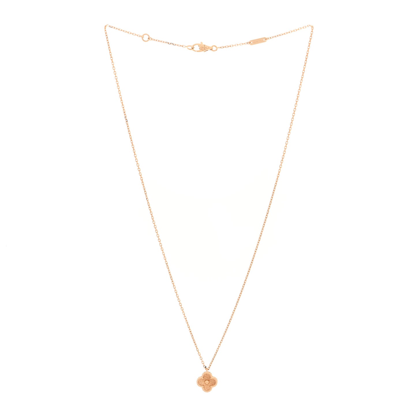 18K Rose Gold Sweet Alhambra Pendant Necklace