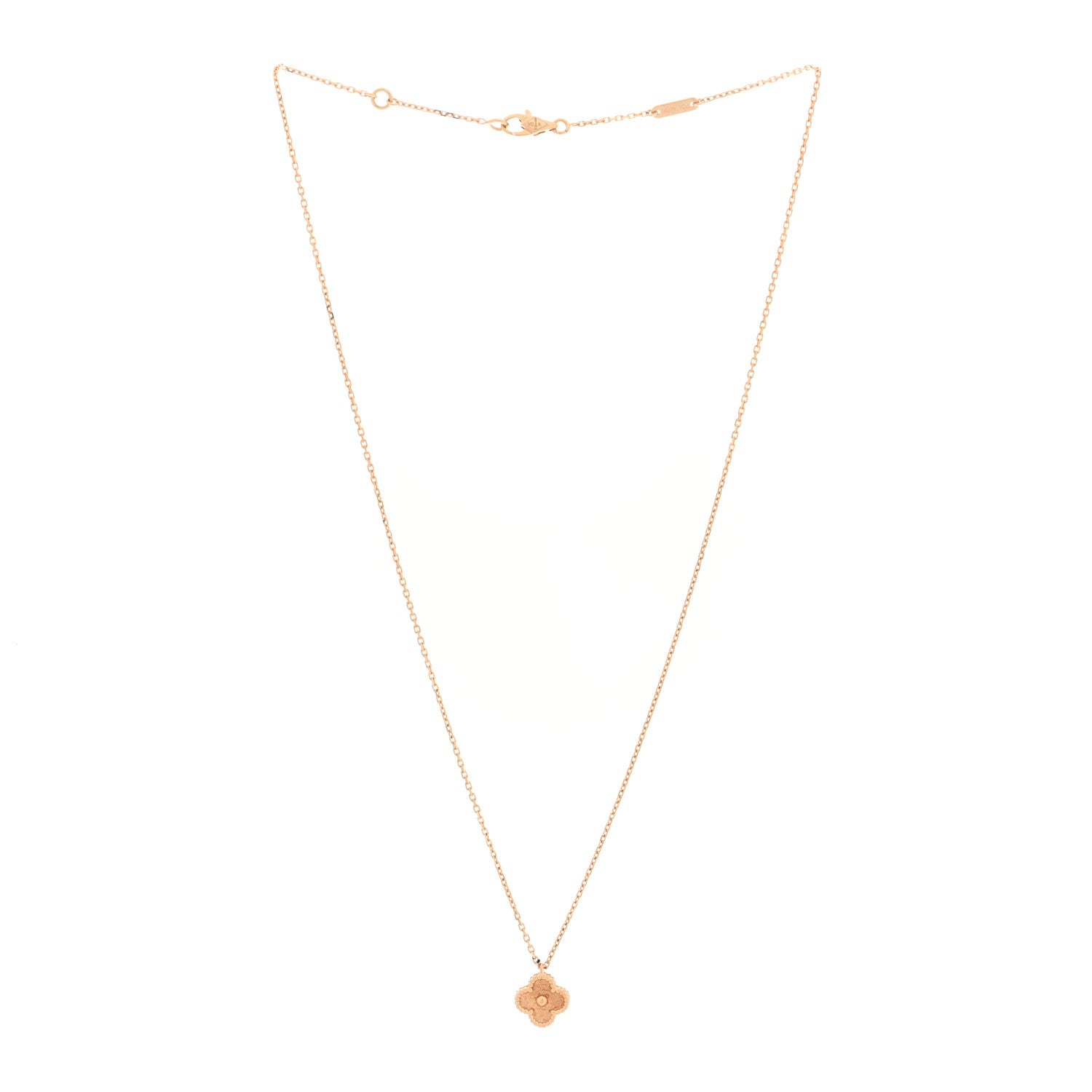 Van Cleef & Arpels 18K Rose Gold Sweet Alhambra Pendant Necklace 3 of 5
