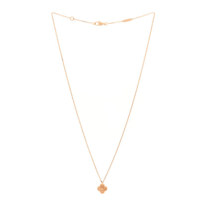 Van Cleef & Arpels 18K Rose Gold Sweet Alhambra Pendant Necklace 3 of 5