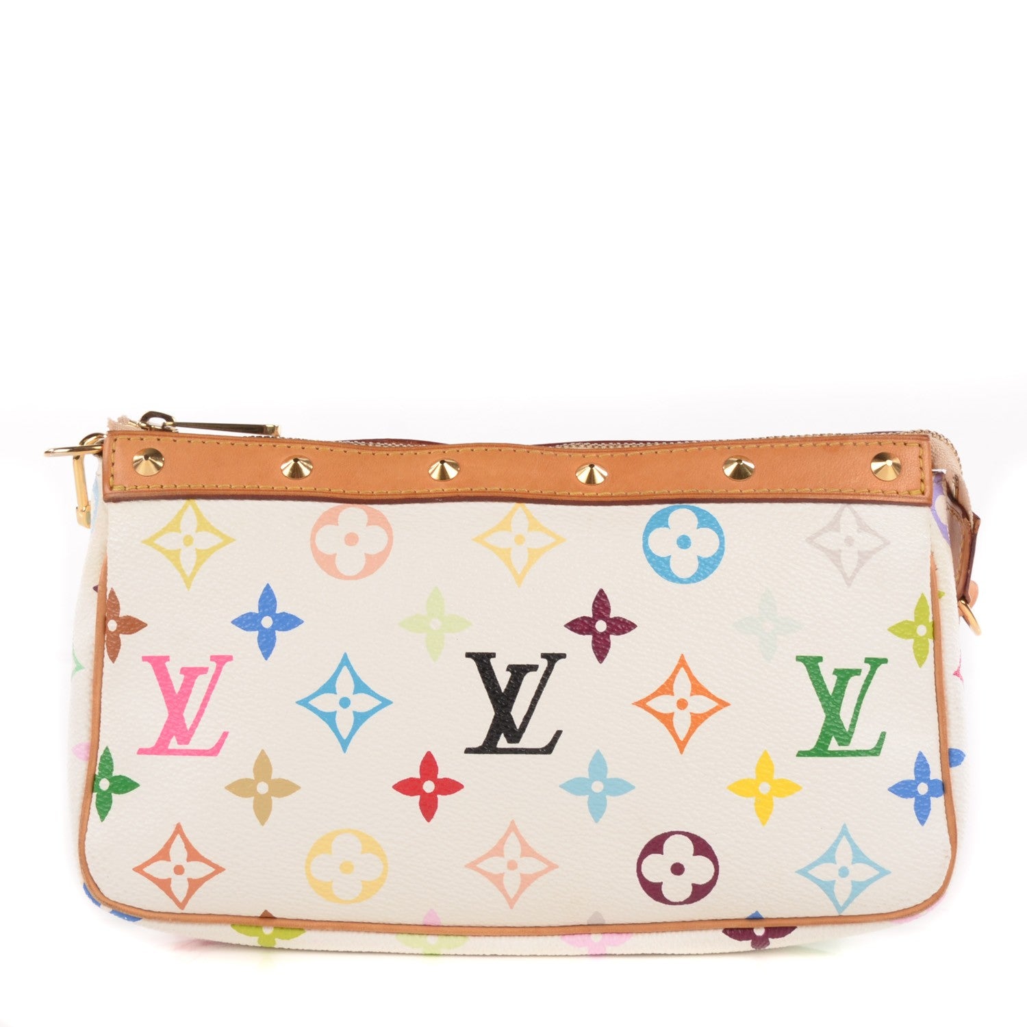 Louis Vuitton Monogram Multicolor Pochette Accessories White 1 of 8