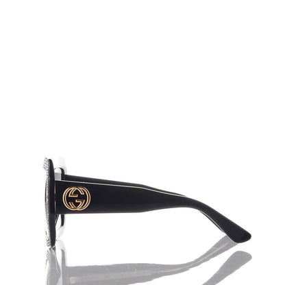 Gucci Crystal Square Frame Sunglasses GG3861/S Black 3 of 8