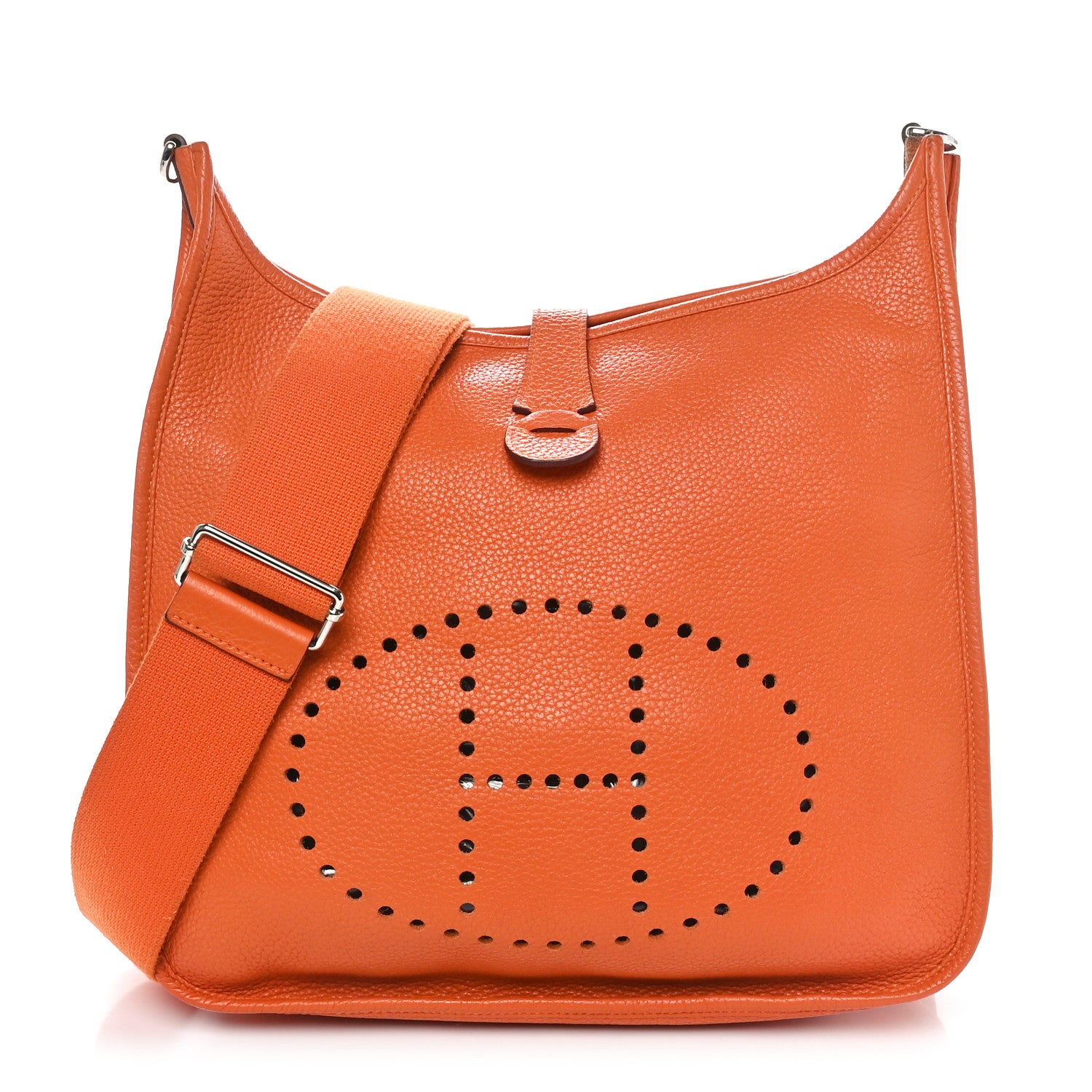 Hermes Taurillon Clemence Evelyne III GM Orange 1 of 10