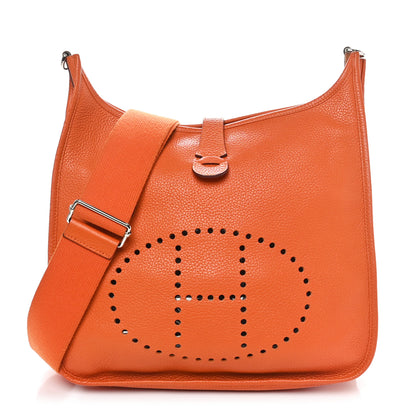 Hermes Taurillon Clemence Evelyne III GM Orange 1 of 10