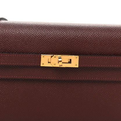 Hermes Epsom Kelly Wallet To Go Rouge Sellier 8 of 10