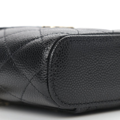 Chanel Caviar Quilted Small Handle With Care Vanity Case With Chain Black 8 of 9