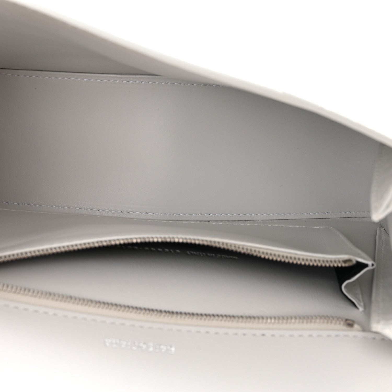 Balenciaga Shiny Calfskin Crocodile Embossed Small Hourglass Sling Shoulder Bag White 5 of 13