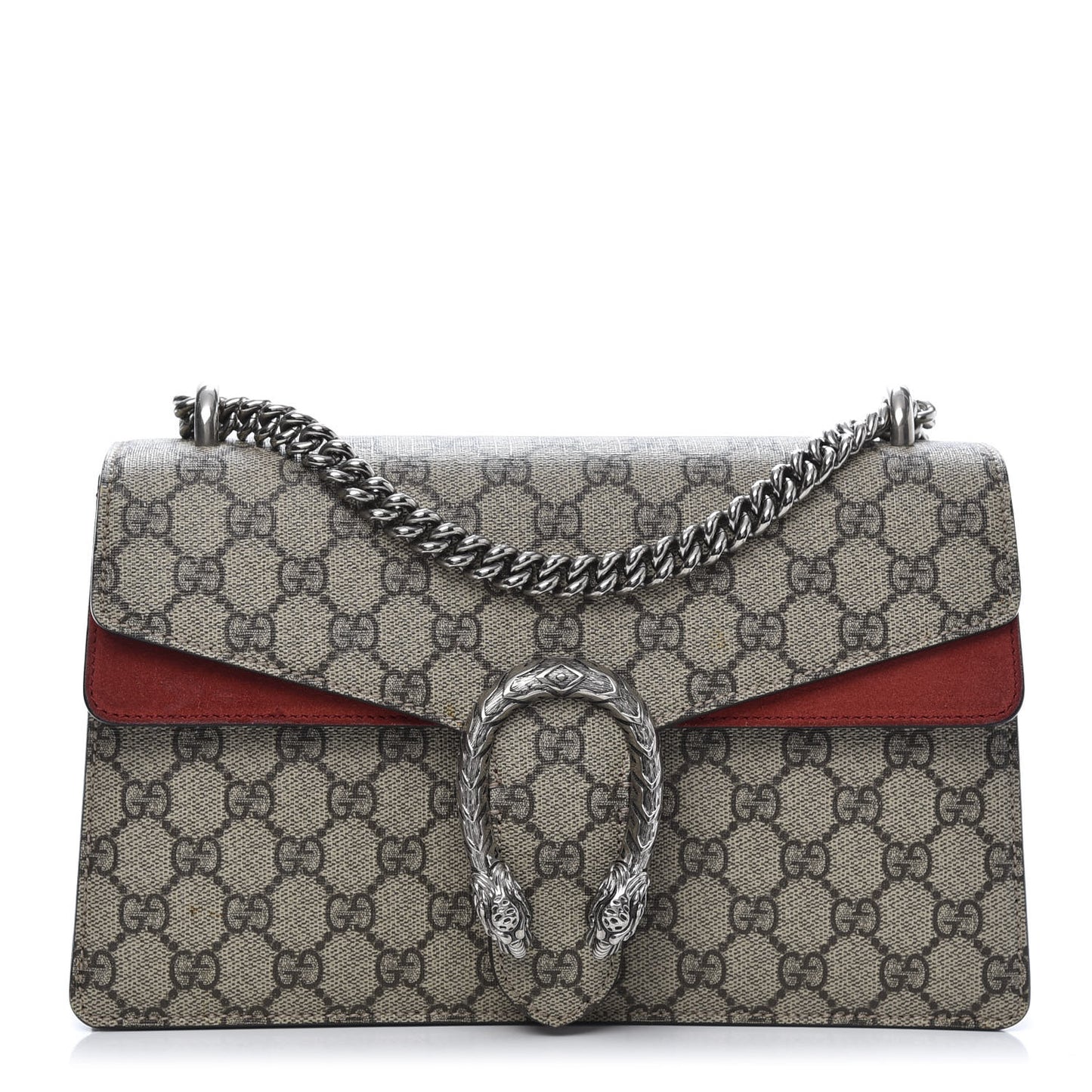 GG Supreme Monogram Small Dionysus Shoulder Bag Red