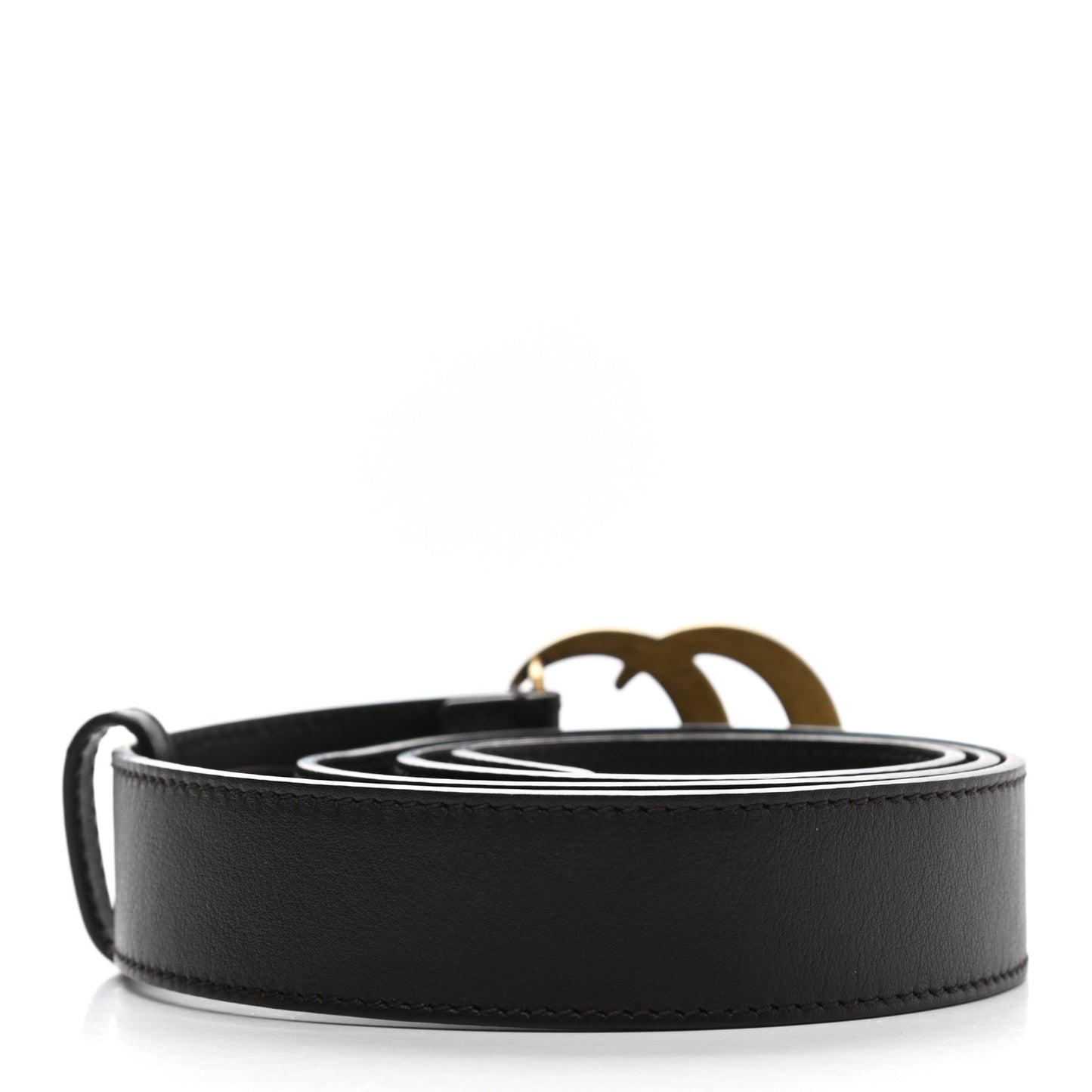 Moon Calfskin Double G 30mm Belt 90 36 Dark Cocoa