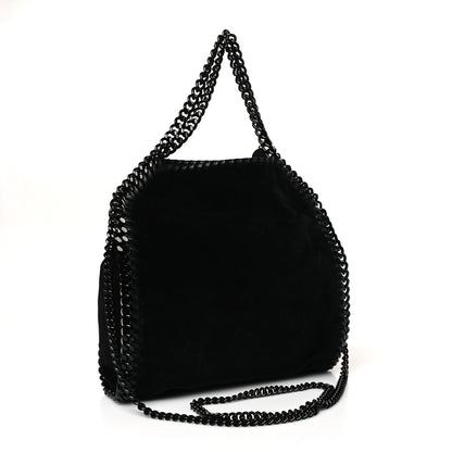Stella McCartney Velvet Mini Falabella Fold Over Tote Black 3 of 8