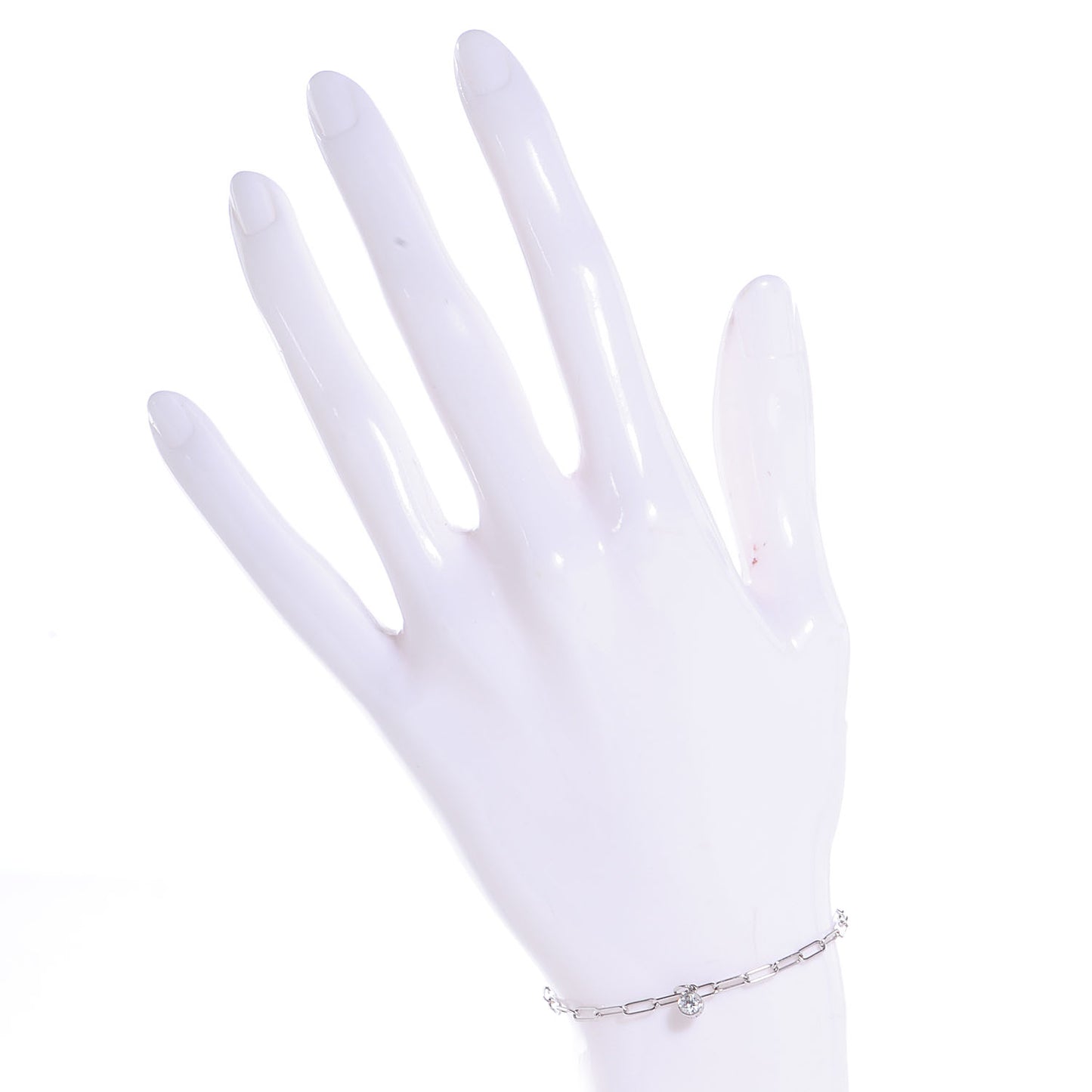 Platinum Diamond Swing Charm Bracelet