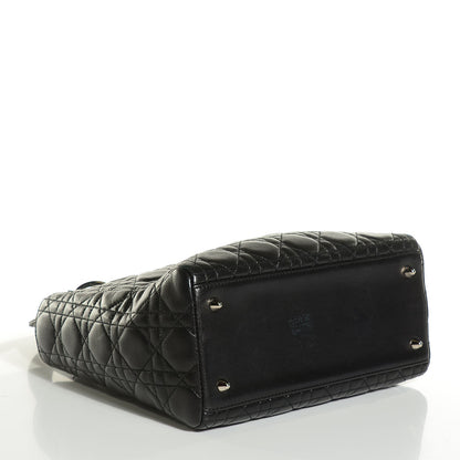 Christian Dior Lambskin Cannage Medium Lady Dior Black 4 of 9