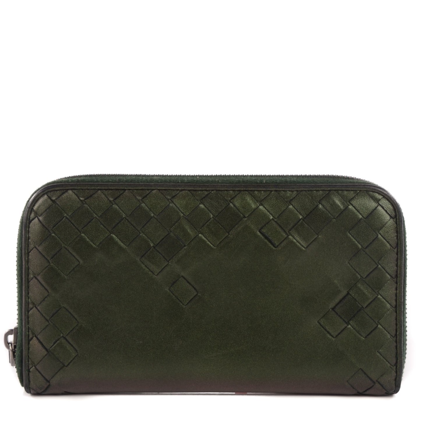 Nappa Intrecciato Zip Around Wallet Scarab