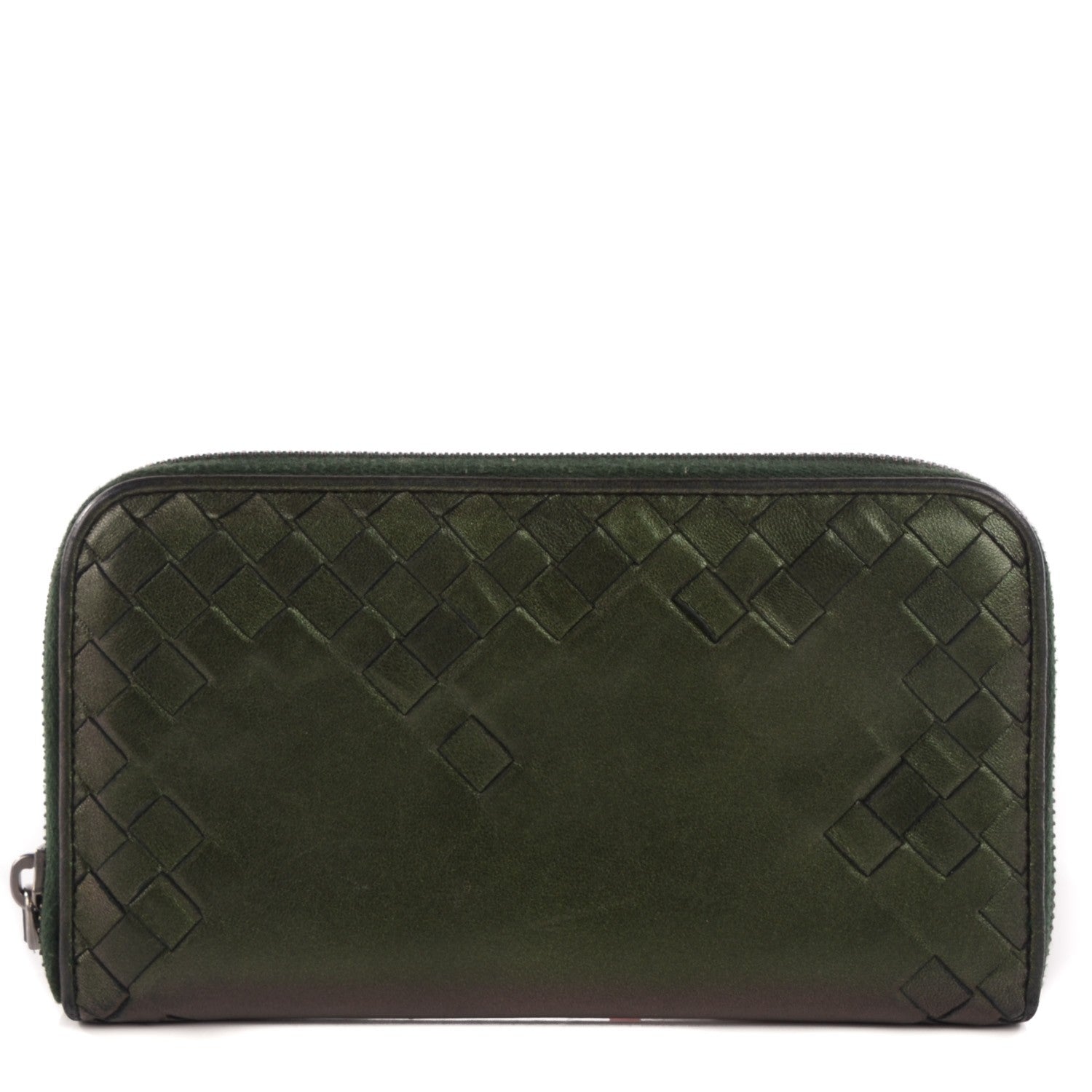 Bottega Veneta Nappa Intrecciato Zip Around Wallet Scarab 1 of 8