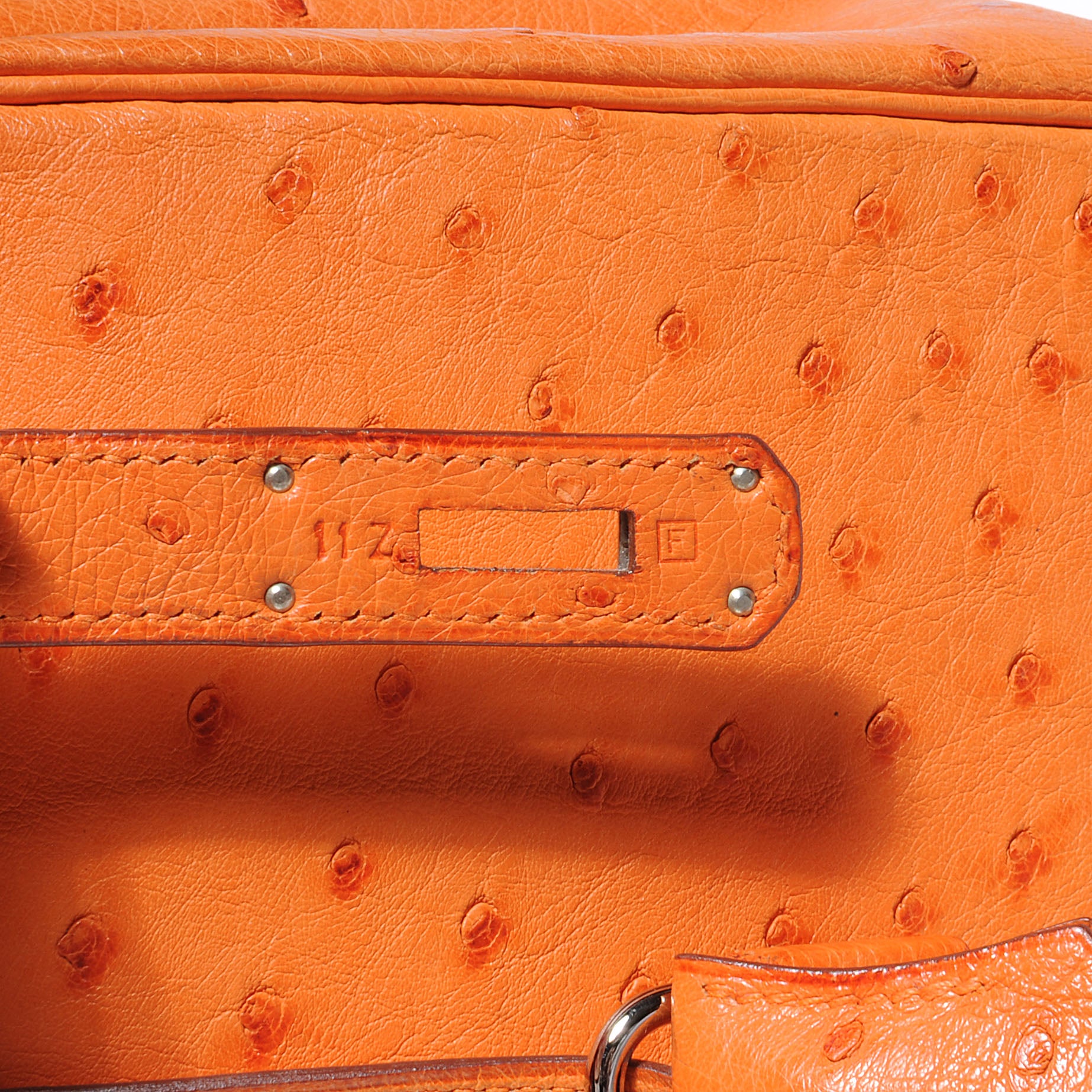 Hermes Ostrich HAC Birkin 32 Orange 10 of 10