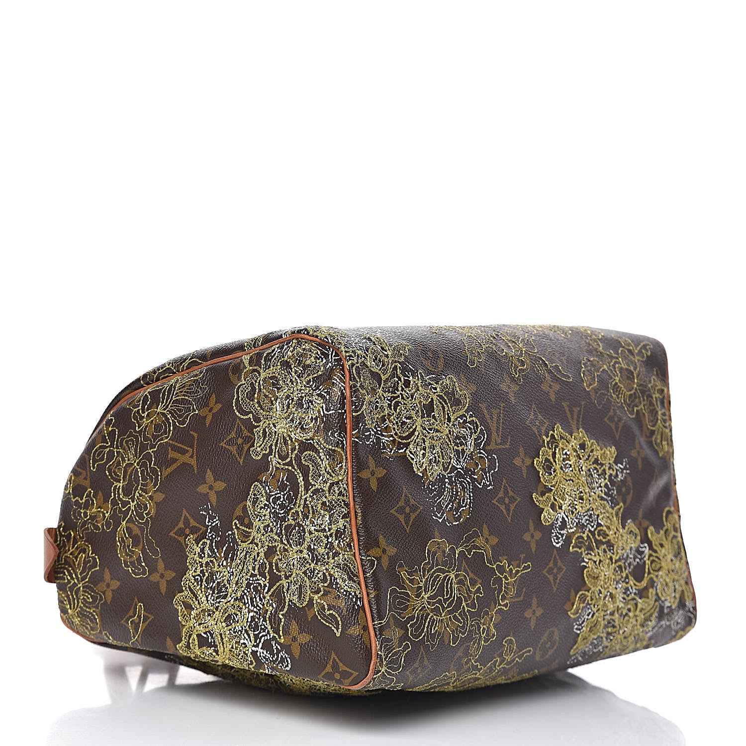 Louis Vuitton Monogram Dentelle Speedy 30 Gold 4 of 18
