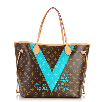 Louis Vuitton Monogram V Neverfull MM Turquoise 1 of 8