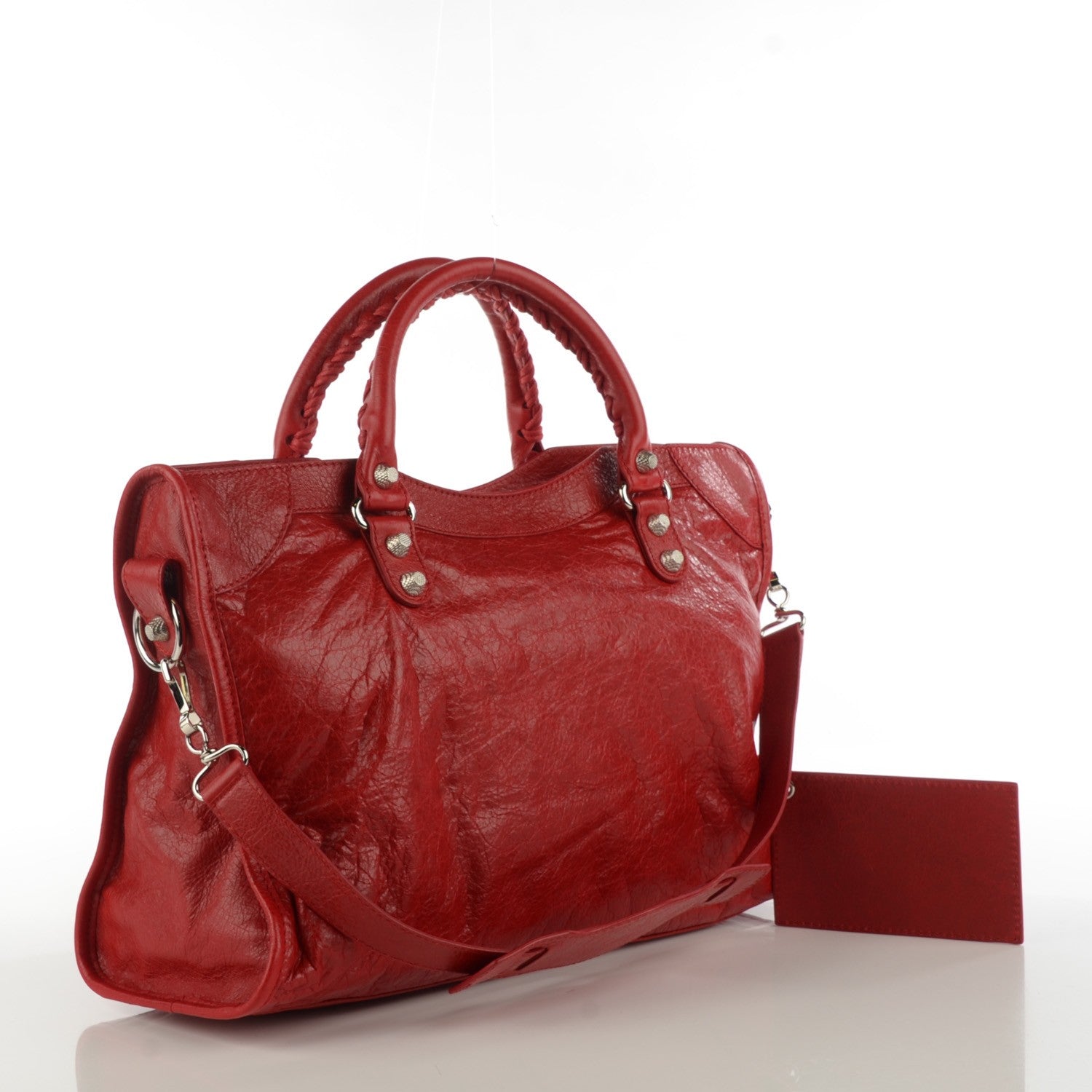 Balenciaga Agneau Giant 12 Silver Hardware City Rouge Lipstick 3 of 8