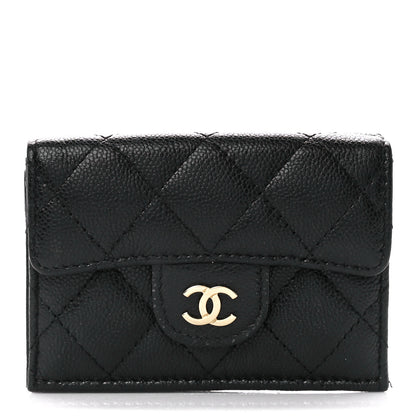 Chanel Caviar Quilted Double Flap Wallet Black 1 of 15