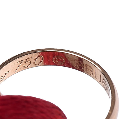 Cartier 18K Pink Yellow White Gold Trinity Cord Bracelet Red 5 of 6