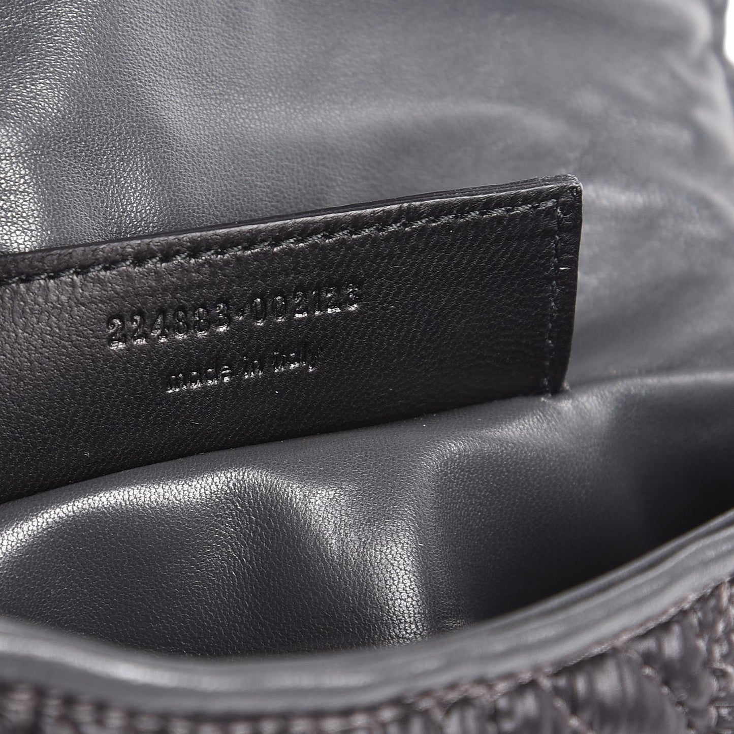 Nylon Quilted Matelasse Shoulder Bag Black