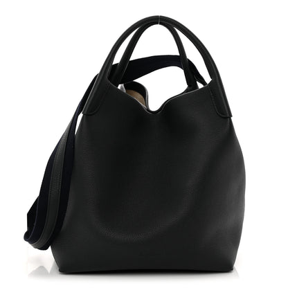 Loro Piana Grained Calfskin Large Bale Bag Navy Blue 1 of 10