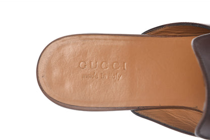 Gucci Calfskin Mens Princetown Slippers 11 Fondente Brown 9 of 18