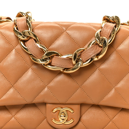 Chanel Lambskin Quilted Large CC Funky Town Flap Beige 9 of 11