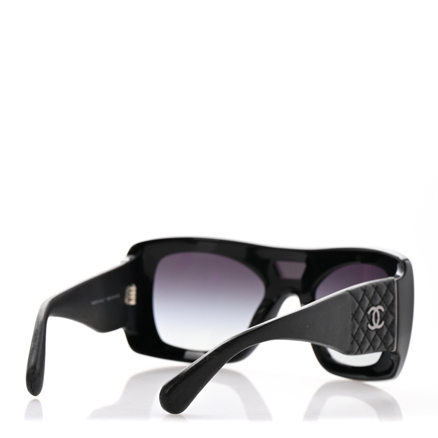Chanel Lambskin Shield Quilted Sunglasses 71267 Black 4 of 7