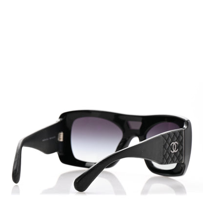 Chanel Lambskin Shield Quilted Sunglasses 71267 Black 4 of 7
