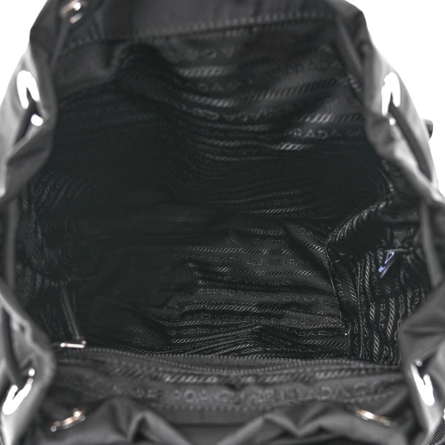 Tessuto Nylon Saffiano Small Backpack Black