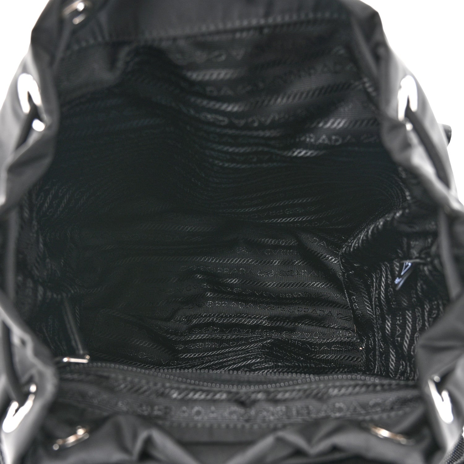 Prada Tessuto Nylon Saffiano Small Backpack Black 5 of 9