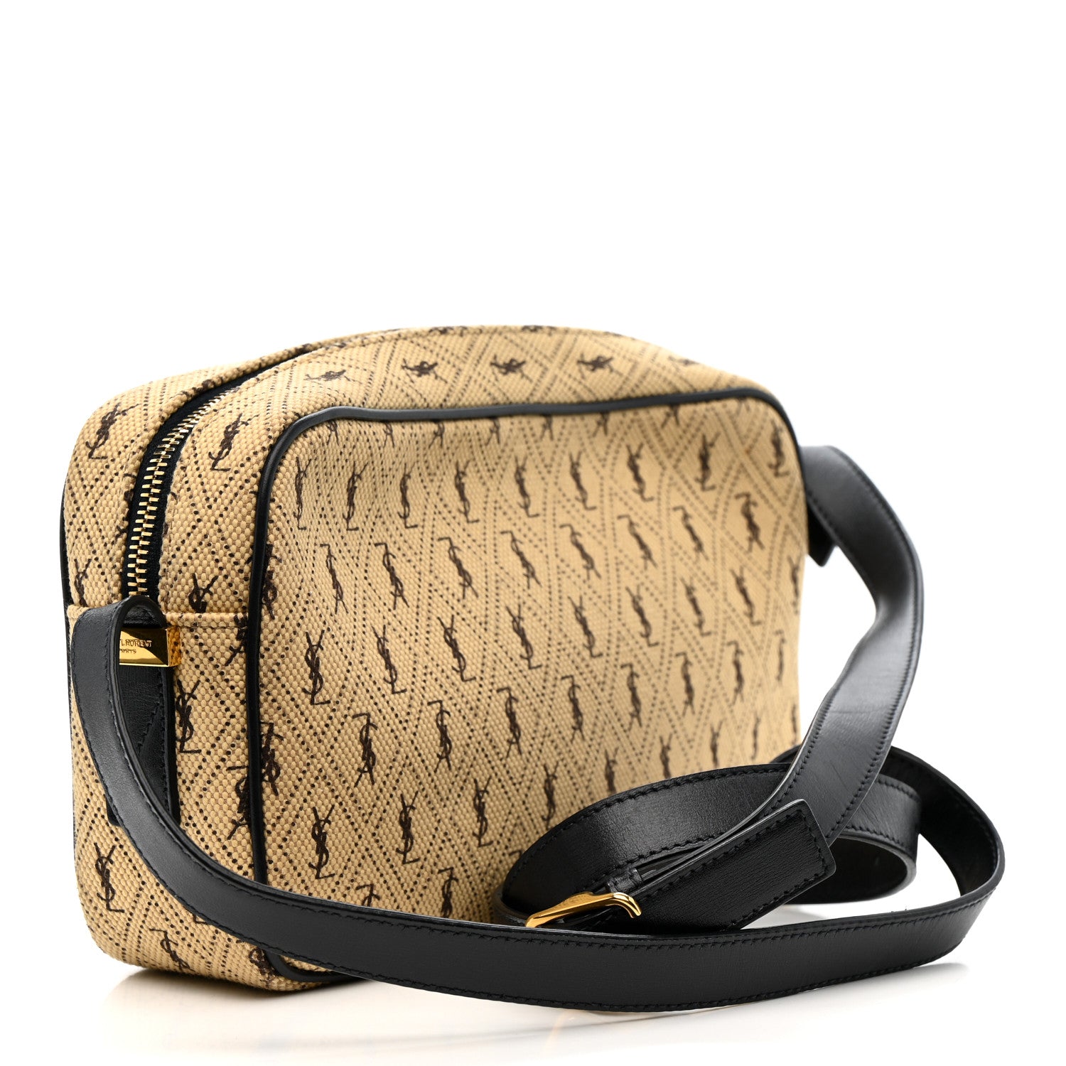 Saint Laurent Canvas Monogram All Over Camera Bag Beige 3 of 11