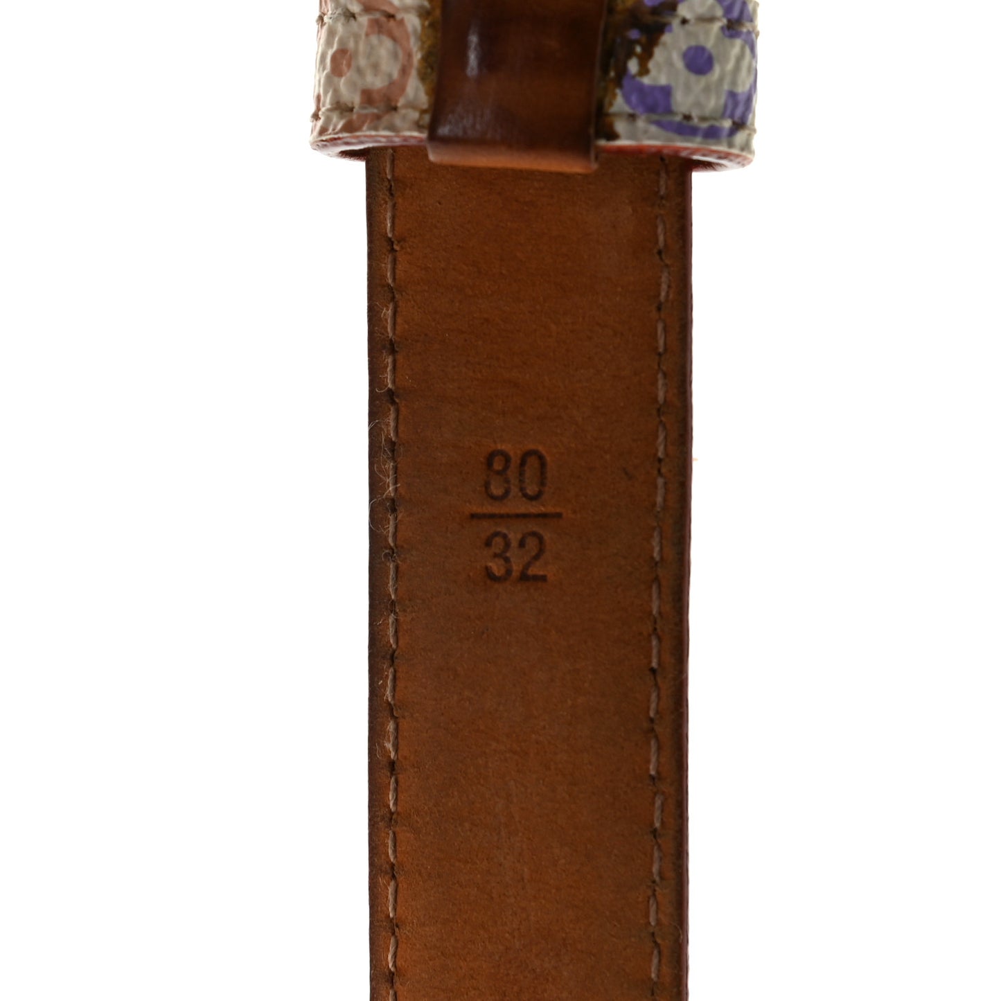 Monogram Multicolor Belt 80 32 White