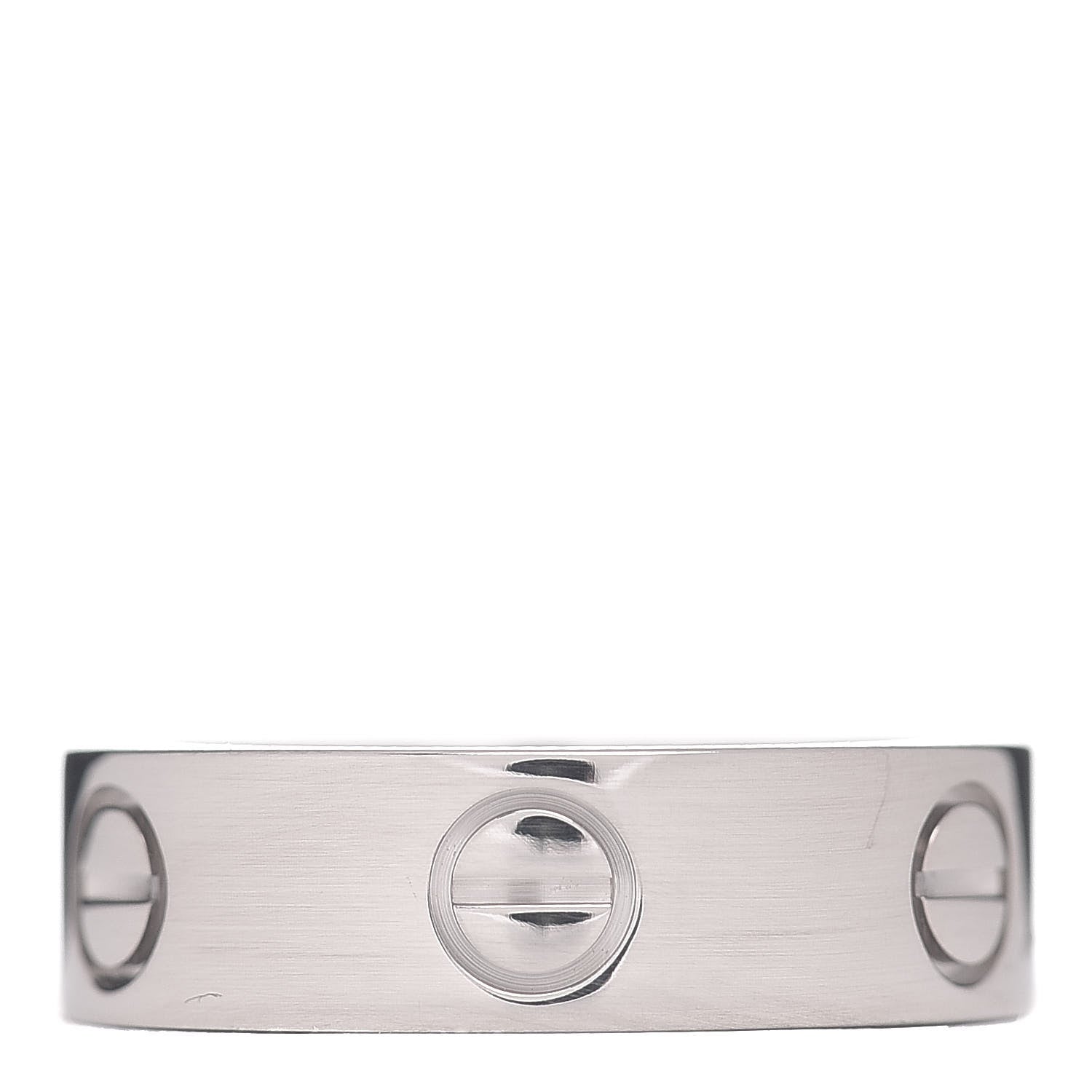 Cartier 18K White Gold 5.5mm LOVE Ring 51 5.75 1 of 4