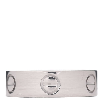 Cartier 18K White Gold 5.5mm LOVE Ring 51 5.75 1 of 4