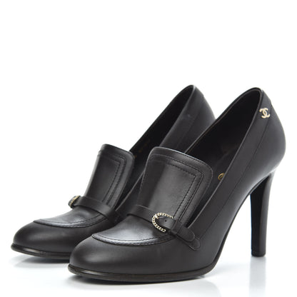 Chanel Calfskin Buckle Pumps 39 Black 3 of 11