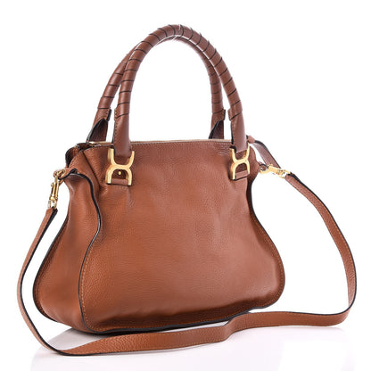 Chloe Calfskin Medium Marcie Satchel Tan 4 of 8