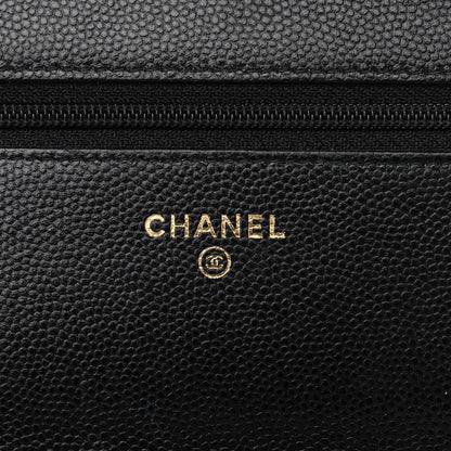 Chanel Caviar Quilted Golden Class Wallet On Chain WOC Black 9 of 15