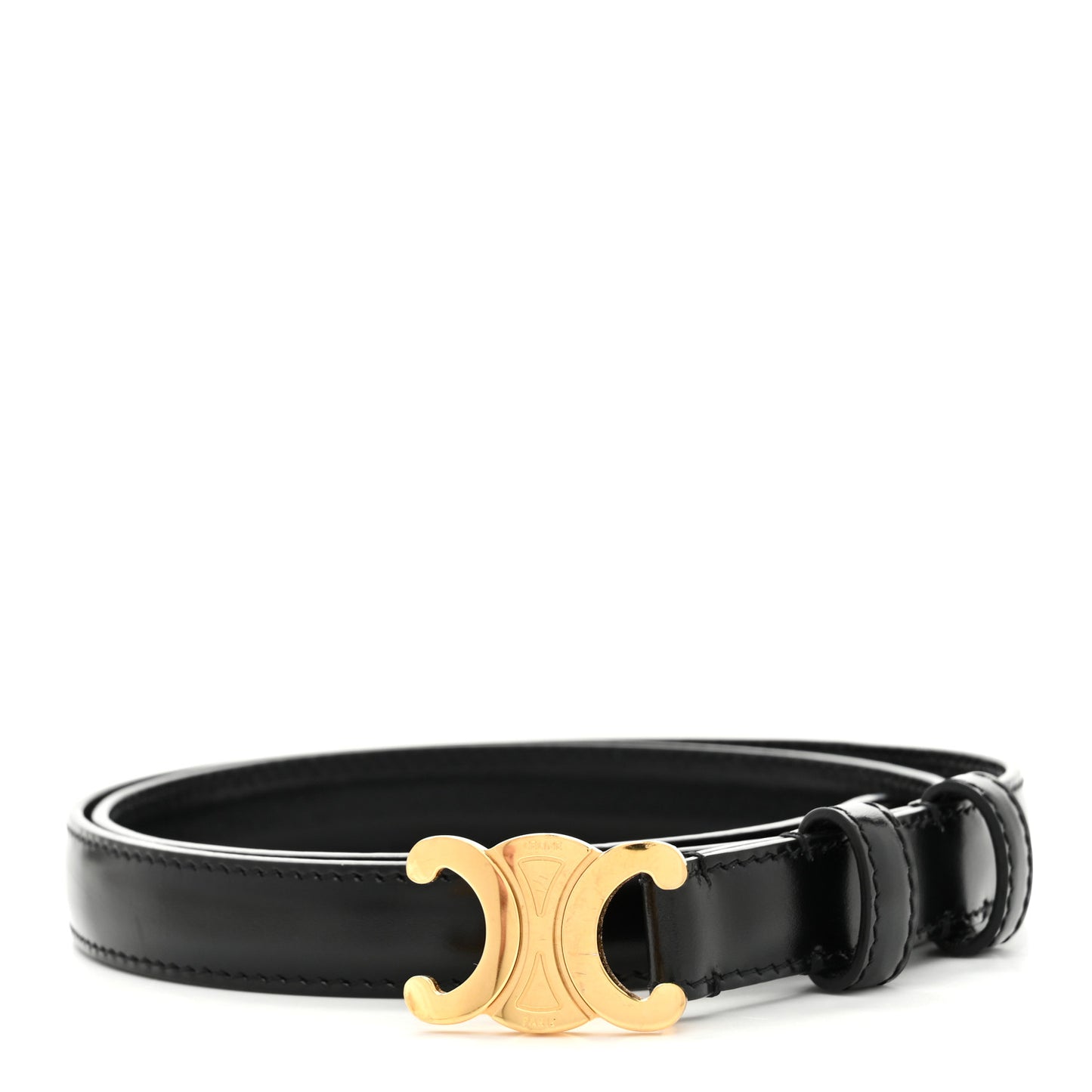 Box Calfskin Small 18mm Triomphe Belt 75 30 Black