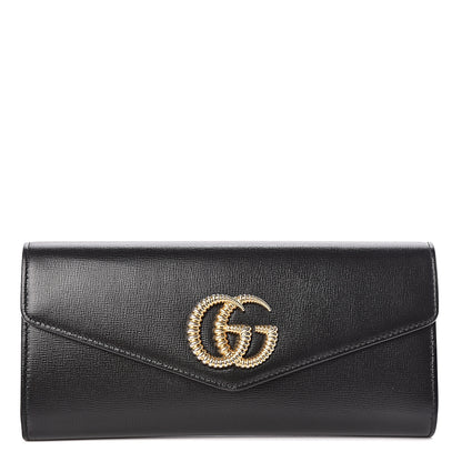 Gucci Calfskin Torchon GG Broadway Envelope Clutch Black 1 of 7
