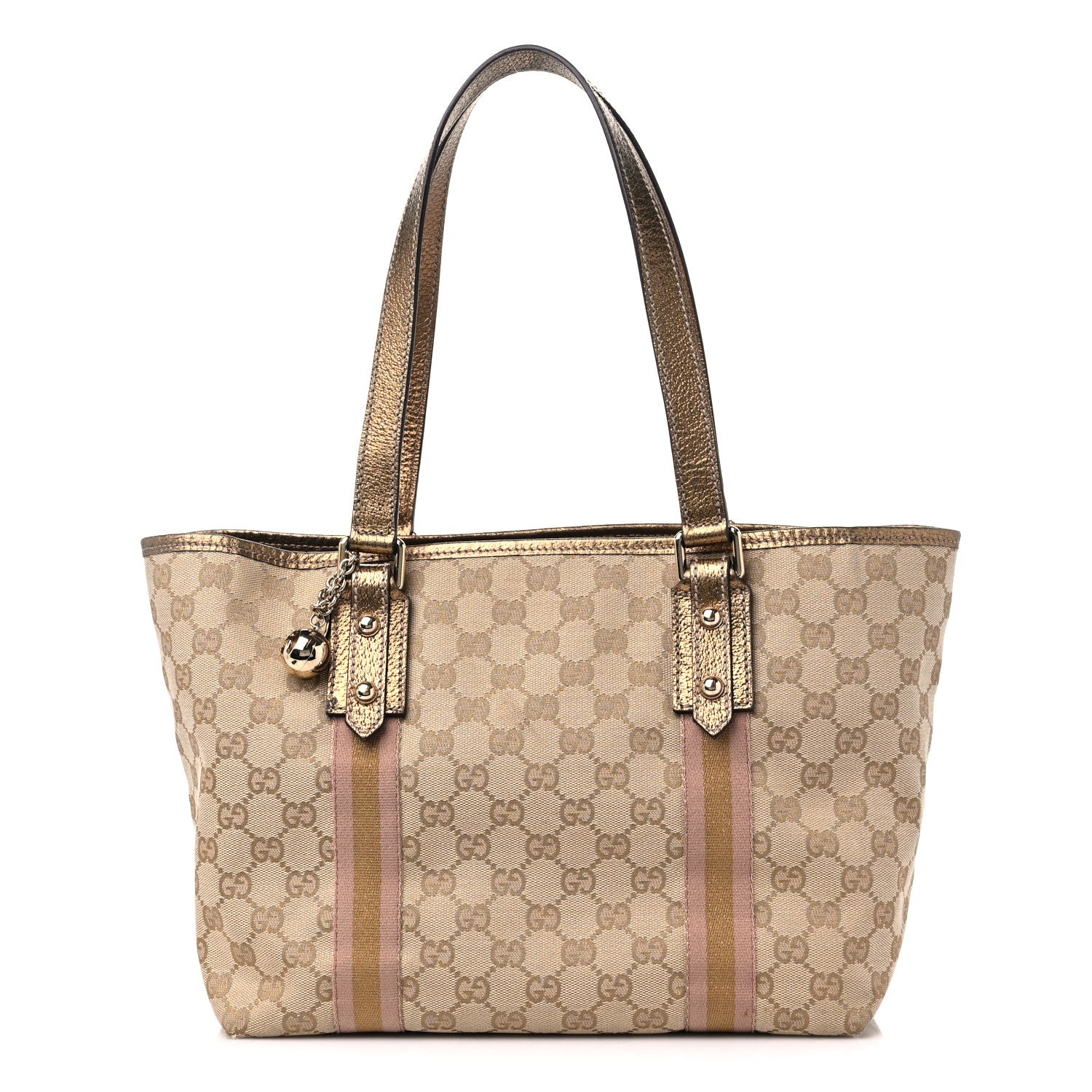 Gucci Monogram Medium Jolicoeur Tote Metallic 1 of 13