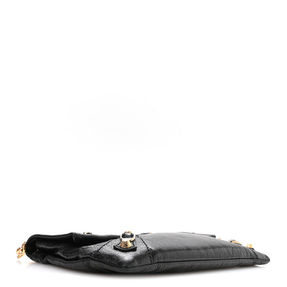Balenciaga Agneau Giant 12 Gold Hardware Envelope Strap Clutch Black 4 of 10