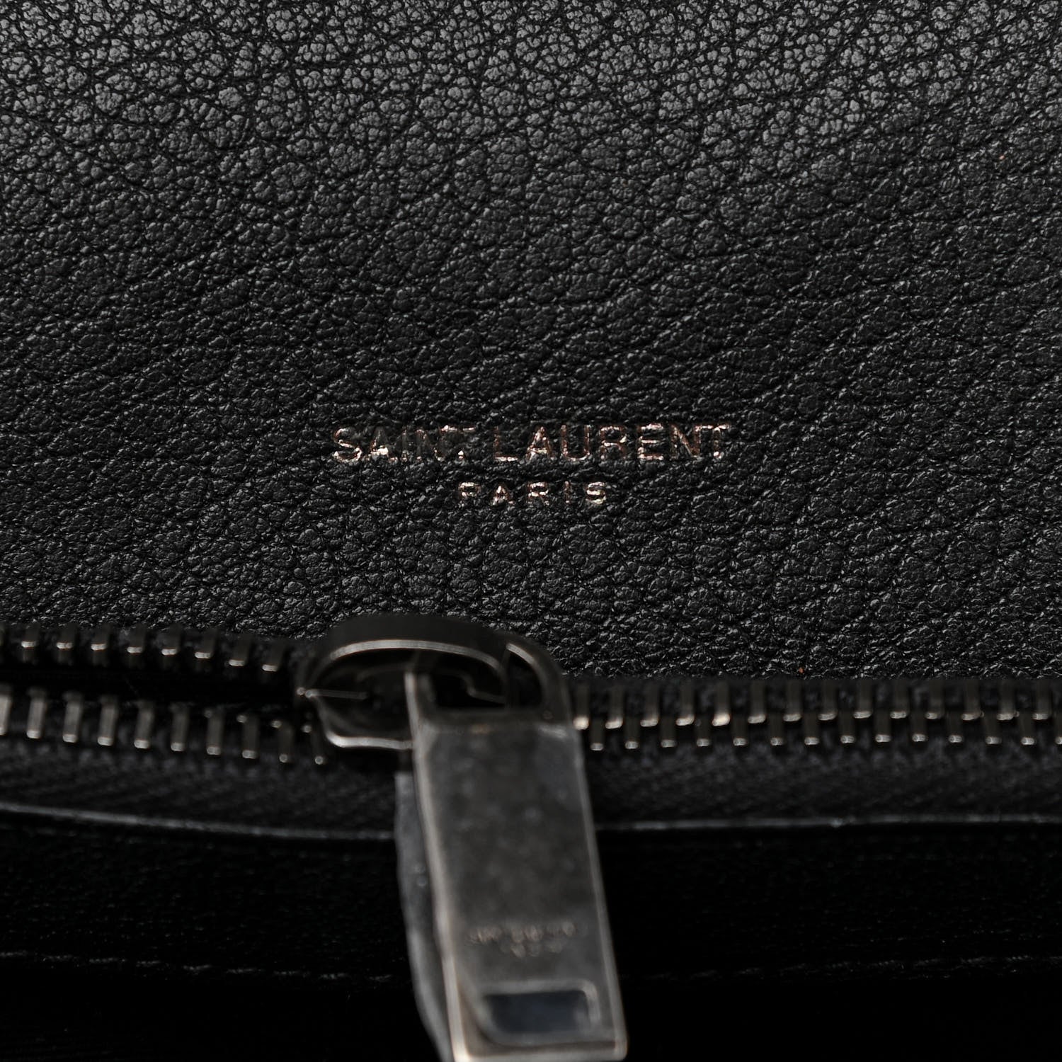 Saint Laurent Sheepskin Matelasse Chevron Monogram Large College Satchel Black 6 of 11