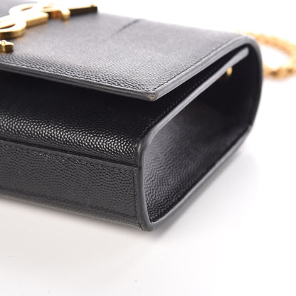 Saint Laurent Grain De Poudre Small Monogram Kate Satchel Black 9 of 9